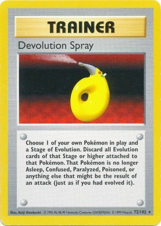 Devolution Spray (72/102) [Base Set Shadowless Unlimited] Pokémon