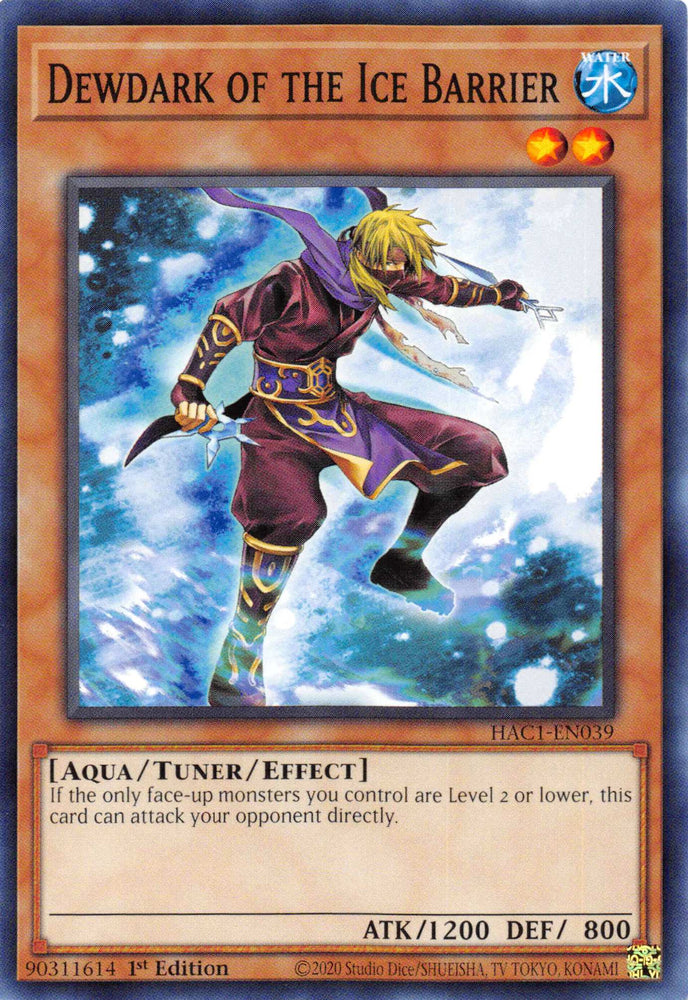 Dewdark of the Ice Barrier (Duel Terminal) [HAC1-EN039] Parallel Rare Yu-Gi-Oh!