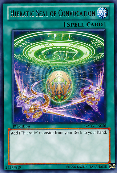 Hieratic Seal of Convocation [GAOV-EN056] Rare Yu-Gi-Oh!