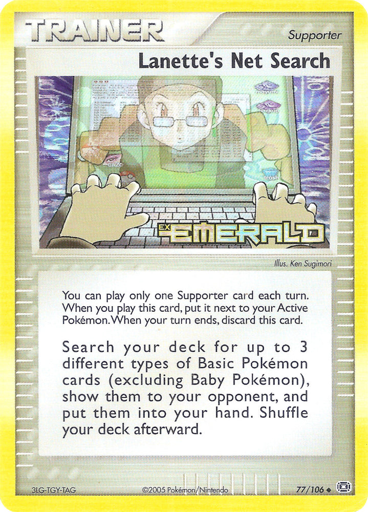 Lanette's Net Search (77/106) (Stamped) [EX: Emerald] Pokémon