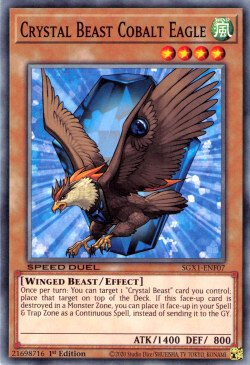 Crystal Beast Cobalt Eagle [SGX1-ENF07] Common Yu-Gi-Oh!