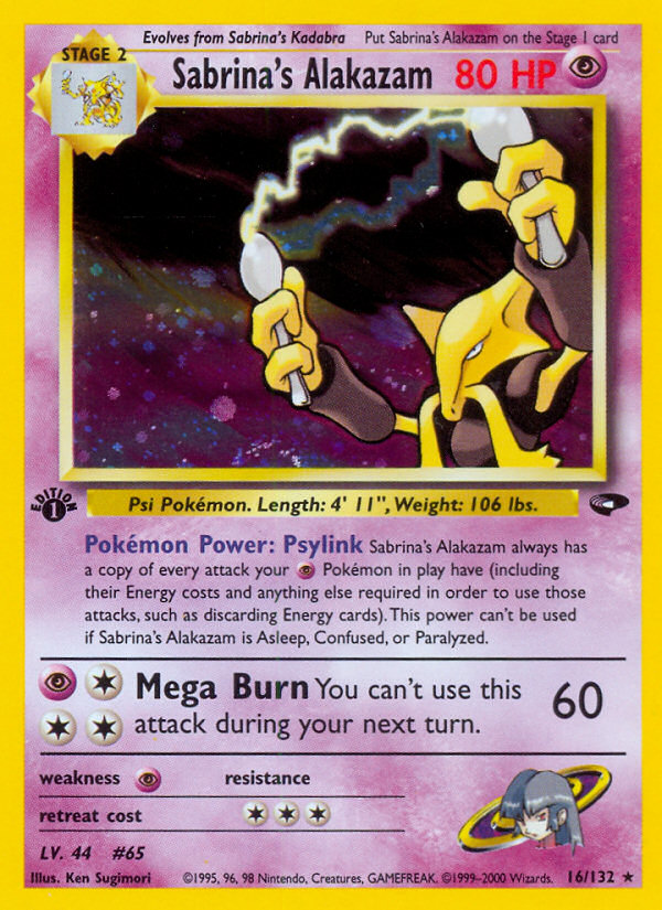 Sabrina's Alakazam (16/132) [Gym Challenge 1st Edition] Pokémon