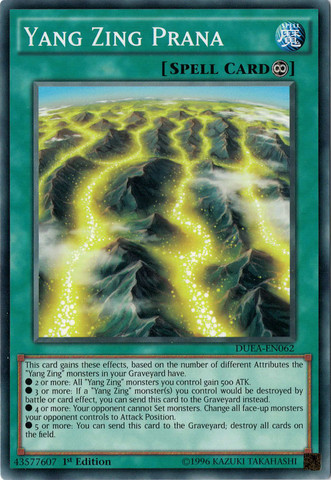 Yang Zing Prana [DUEA-EN062] Common Yu-Gi-Oh!