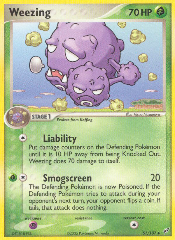 Weezing (51/107) [EX: Deoxys] Pokémon