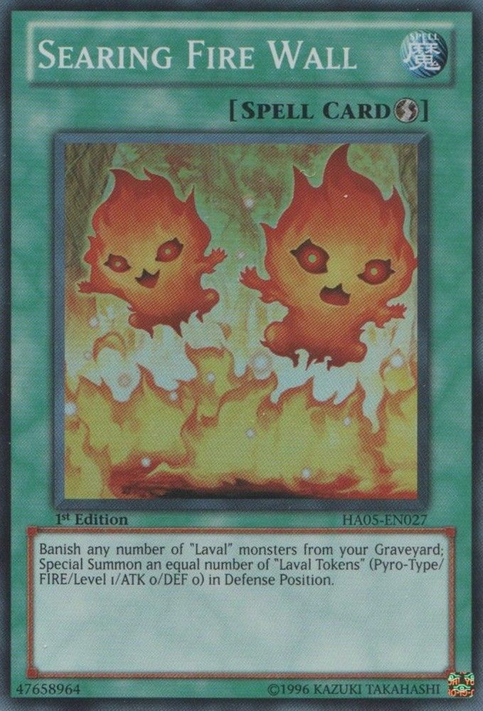 Searing Fire Wall [HA05-EN027] Super Rare Yu-Gi-Oh!