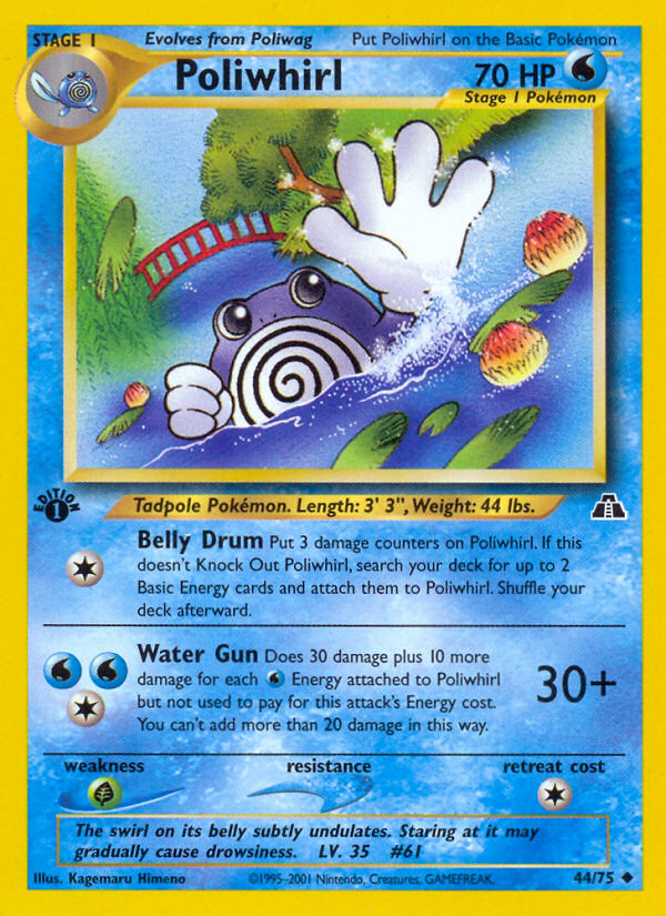 Poliwhirl (44/75) [Neo Discovery 1st Edition] Pokémon