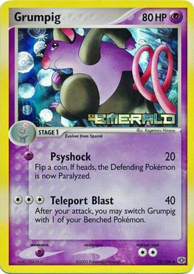 Grumpig (29/106) (Stamped) [EX: Emerald] Pokémon