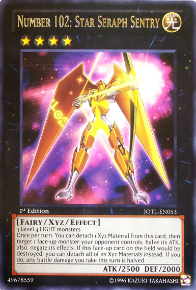 Number 102: Star Seraph Sentry [JOTL-EN053] Rare Yu-Gi-Oh!