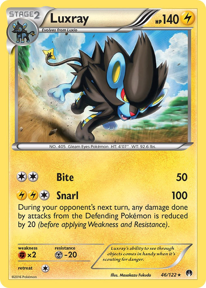 Luxray (46/122) (Cracked Ice Holo) [XY: BREAKpoint] Pokémon