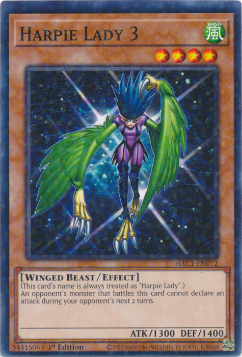 Harpie Lady 3 (Duel Terminal) [HAC1-EN012] Common Yu-Gi-Oh!