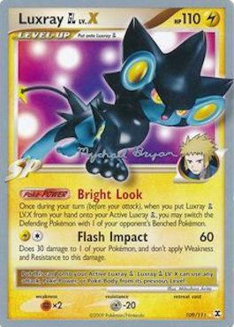 Luxray GL LV.X (109/111) (Happy Luck - Mychael Bryan) [World Championships 2010] Pokémon
