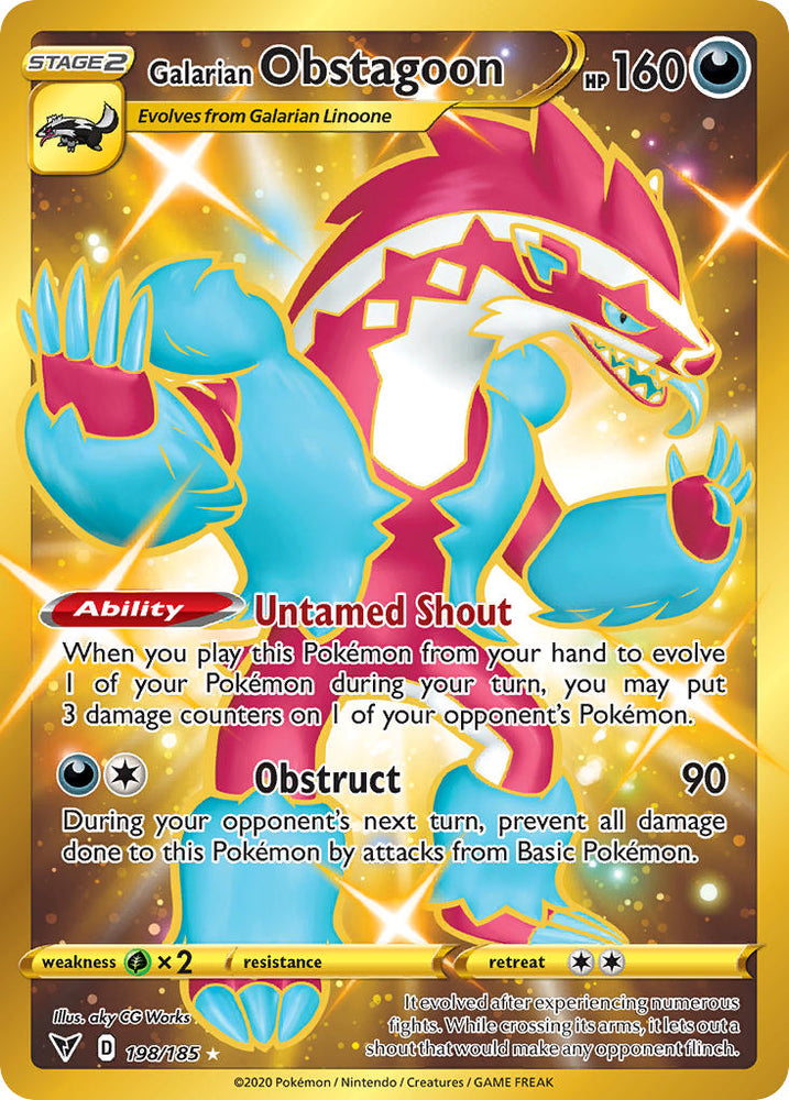 Galarian Obstagoon (198/185) [Sword & Shield: Vivid Voltage] Pokémon