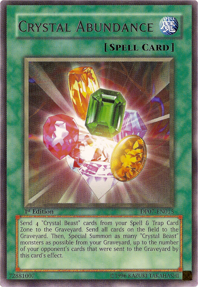 Crystal Abundance [DP07-EN015] Rare Yu-Gi-Oh!