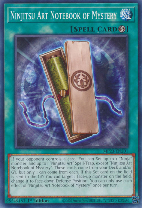 Ninjitsu Art Notebook of Mystery [MP23-EN201] Common Yu-Gi-Oh!
