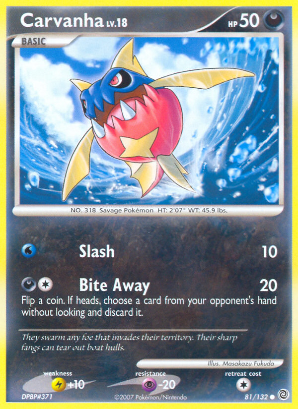 Carvanha (81/132) [Diamond & Pearl: Secret Wonders] Pokémon