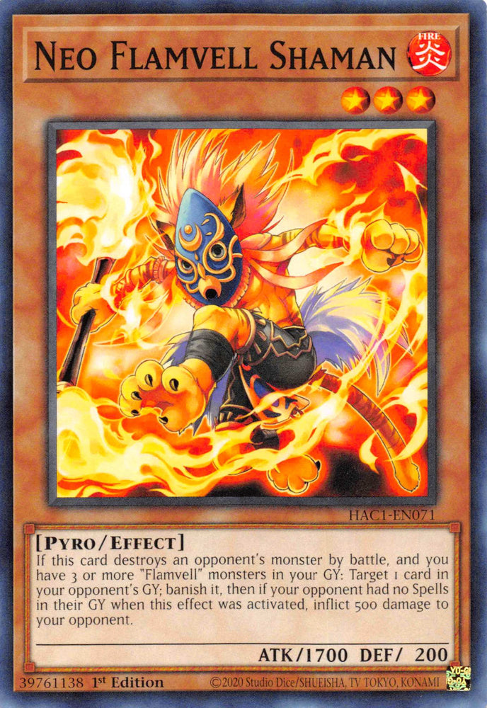 Neo Flamvell Shaman [HAC1-EN071] Common Yu-Gi-Oh!