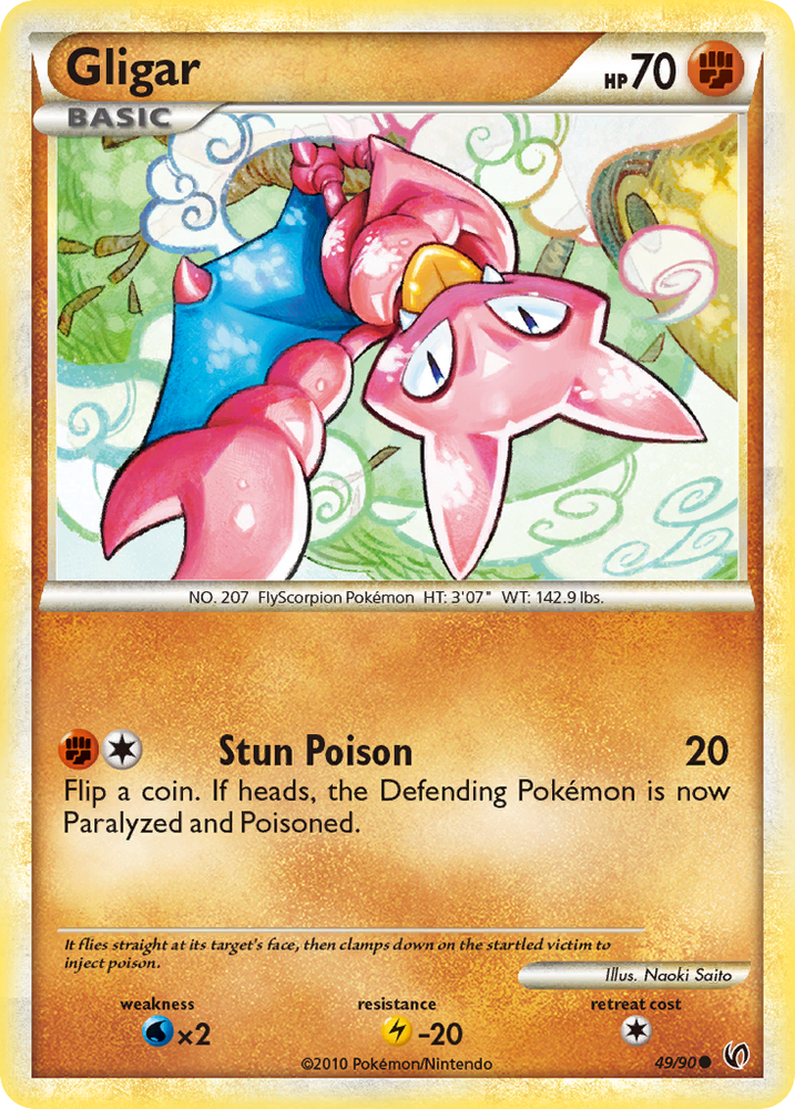 Gligar (49/90) [HeartGold & SoulSilver: Undaunted] Pokémon