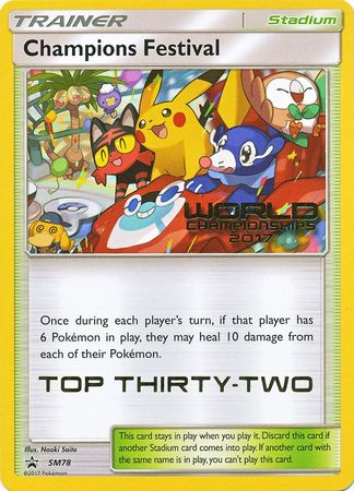Champions Festival(SM78) (2017 Top Thirty Two) [Sun & Moon: Black Star Promos] Pokémon