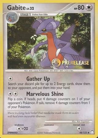 Gabite (48/123) (Prerelease Promo) [Diamond & Pearl: Black Star Promos] Pokémon