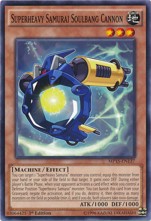Superheavy Samurai Soulbang Cannon [MP15-EN137] Common Yu-Gi-Oh!