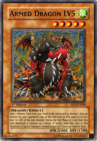 Armed Dragon LV5 [SD1-EN006] Common Yu-Gi-Oh!