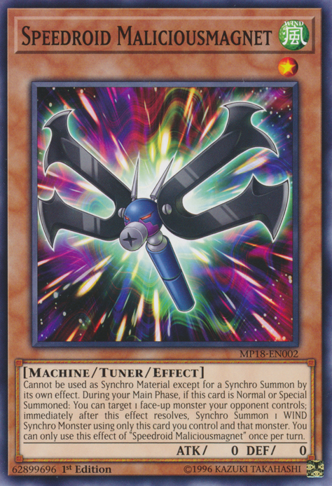 Speedroid Maliciousmagnet [MP18-EN002] Common Yu-Gi-Oh!
