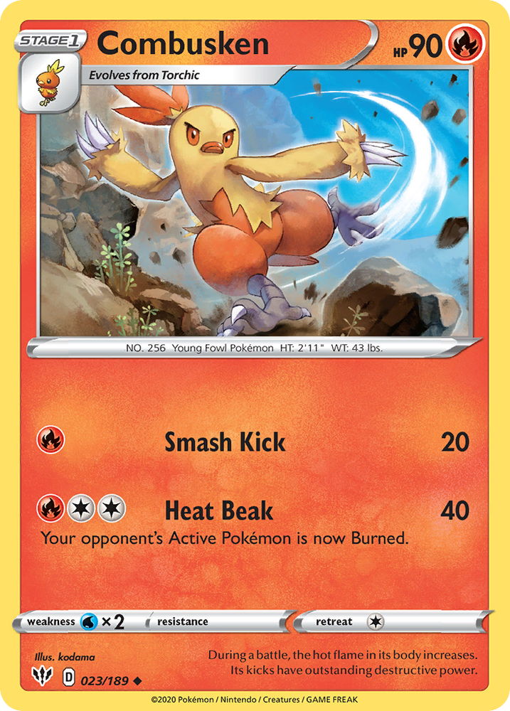 Combusken (023/189) [Sword & Shield: Darkness Ablaze] Pokémon