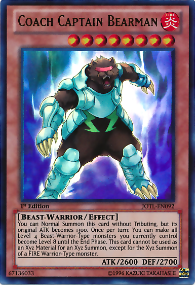 Coach Captain Bearman [JOTL-EN092] Ultra Rare Yu-Gi-Oh!