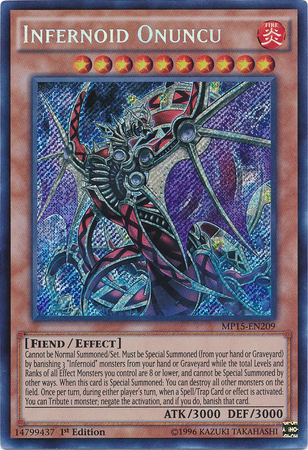 Infernoid Onuncu [MP15-EN209] Secret Rare Yu-Gi-Oh!