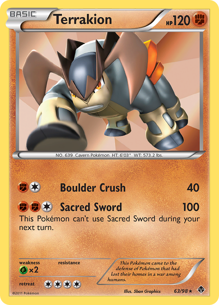 Terrakion (63/98) [Black & White: Emerging Powers] Pokémon