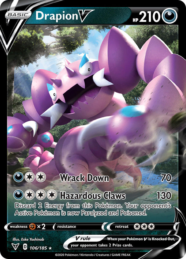 Drapion V (106/185) [Sword & Shield: Vivid Voltage] Pokémon