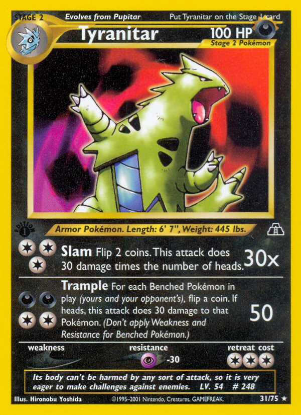 Tyranitar (31/75) [Neo Discovery 1st Edition] Pokémon