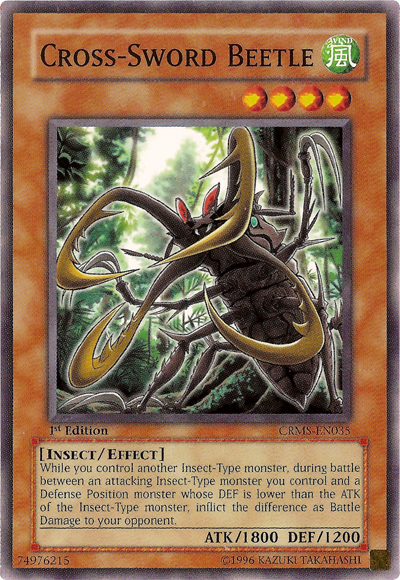 Cross-Sword Beetle [CRMS-EN035] Common Yu-Gi-Oh!