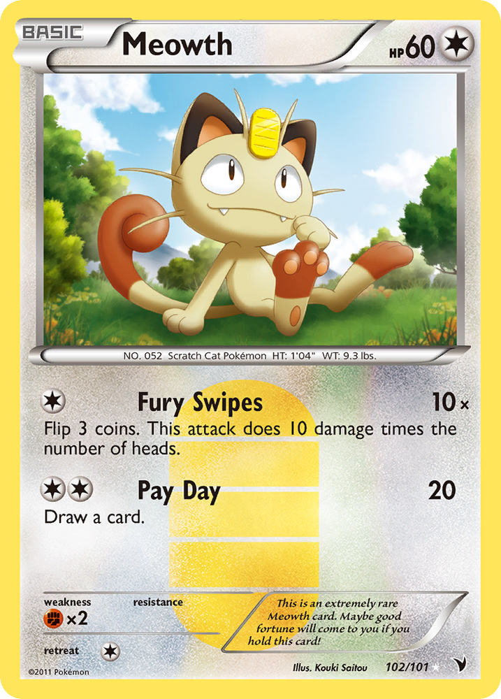 Meowth (102/101) [Black & White: Noble Victories] Pokémon