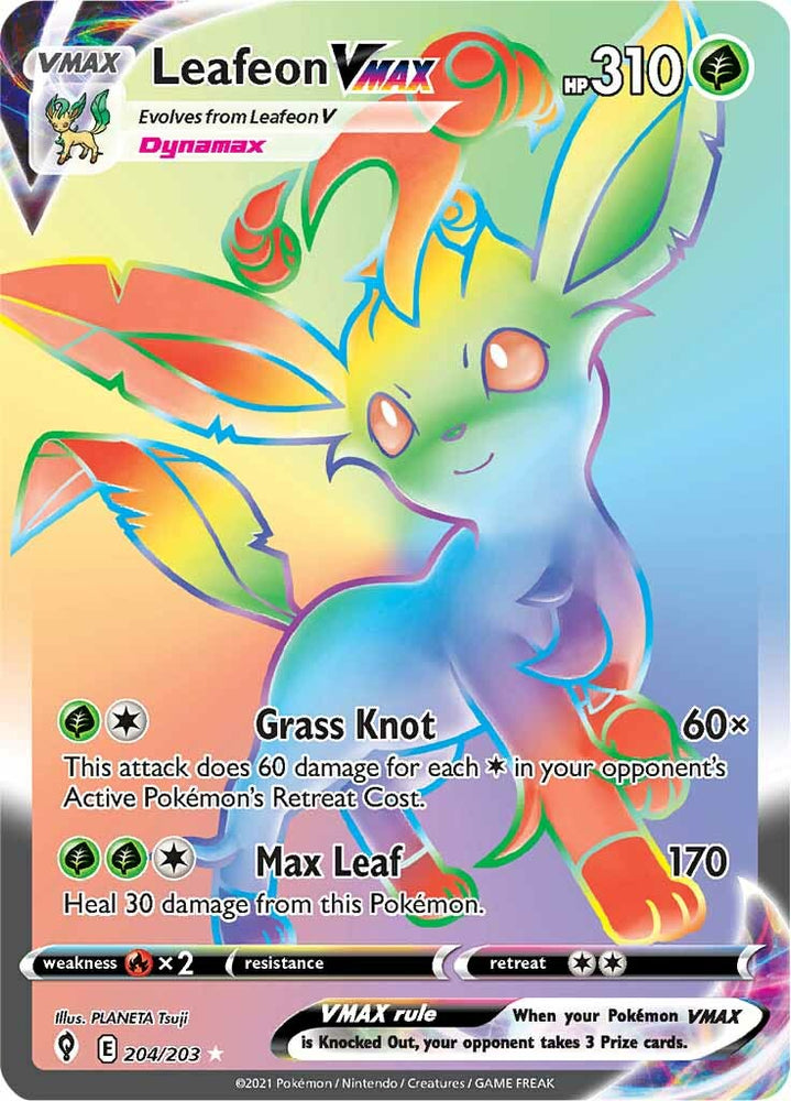 Leafeon VMAX (204/203) [Sword & Shield: Evolving Skies] Pokémon