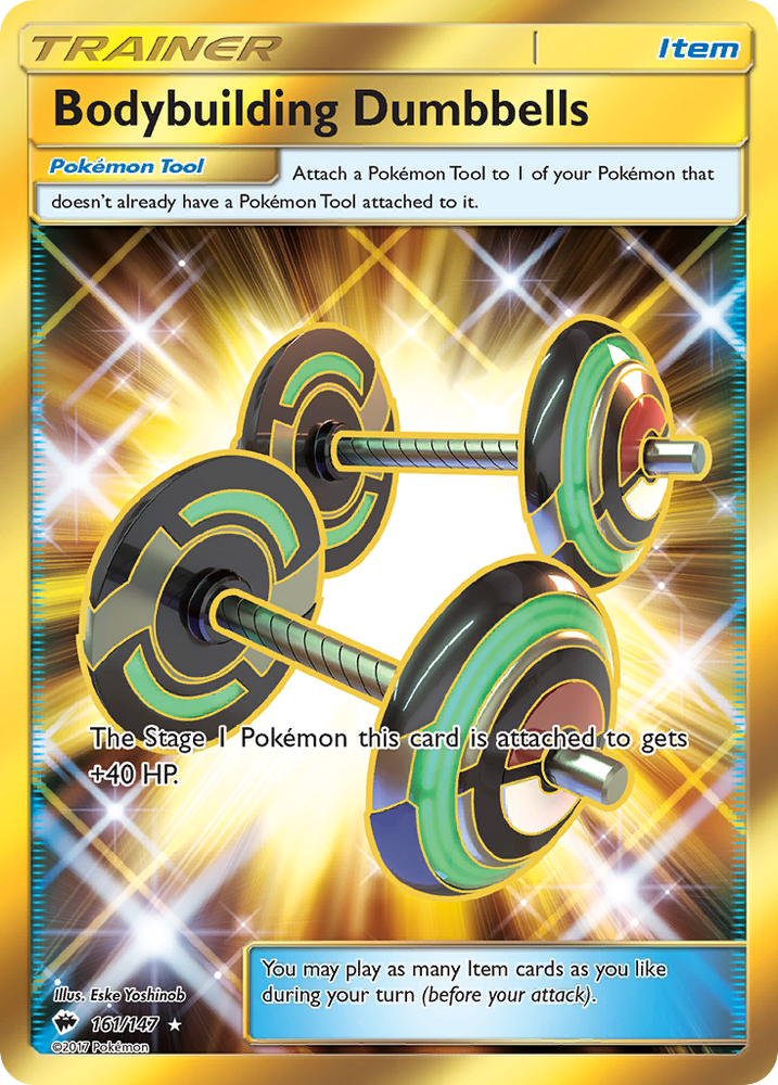 Bodybuilding Dumbbells (161/147) [Sun & Moon: Burning Shadows] Pokémon