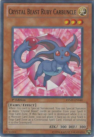 Crystal Beast Ruby Carbuncle [RYMP-EN040] Super Rare Yu-Gi-Oh!