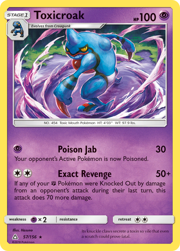 Toxicroak (57/156) [Sun & Moon: Ultra Prism] Pokémon