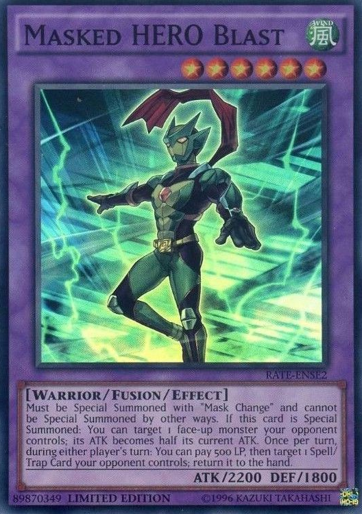 Masked HERO Blast [RATE-ENSE2] Super Rare Yu-Gi-Oh!