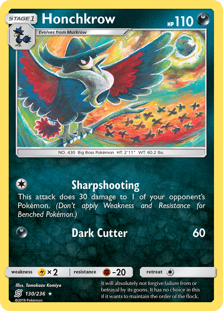 Honchkrow (130/236) [Sun & Moon: Unified Minds] Pokémon