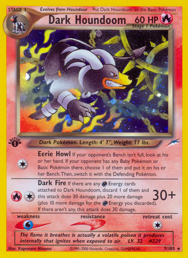 Dark Houndoom (7/105) [Neo Destiny 1st Edition] Pokémon