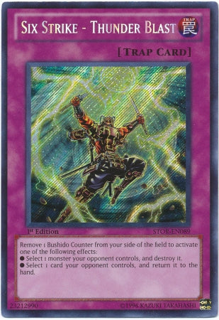 Six Strike - Thunder Blast [STOR-EN089] Secret Rare Yu-Gi-Oh!