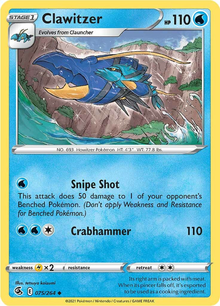 Clawitzer (075/264) [Sword & Shield: Fusion Strike] Pokémon