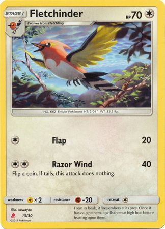 Fletchinder (13/30) [Sun & Moon: Trainer Kit - Lycanroc] Pokémon