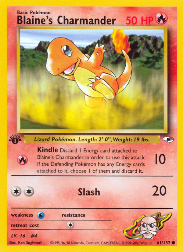 Blaine's Charmander (61/132) [Gym Heroes 1st Edition] Pokémon