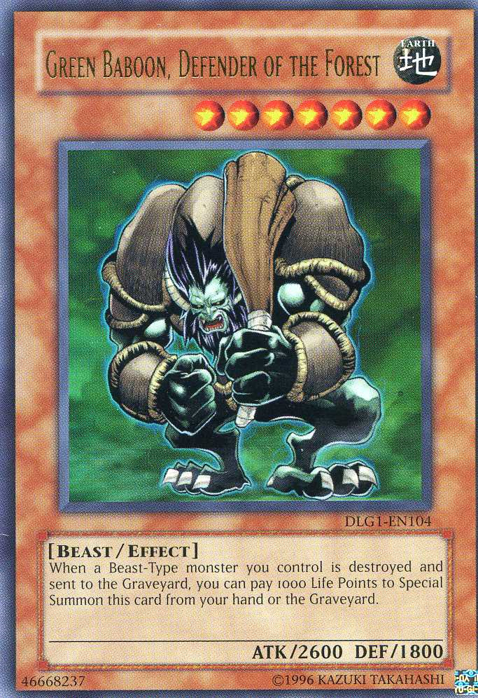 Green Baboon, Defender of the Forest [DLG1-EN104] Ultra Rare Yu-Gi-Oh!