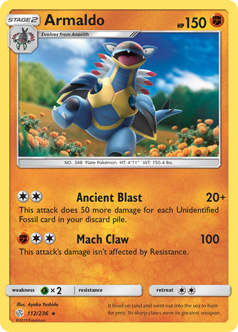Armaldo (112/236) [Sun & Moon: Cosmic Eclipse] Pokémon