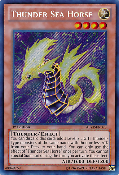 Thunder Sea Horse [ABYR-EN098] Secret Rare Yu-Gi-Oh!