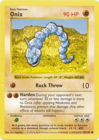 Onix (56/102) [Base Set Shadowless Unlimited] Pokémon