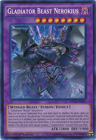 Gladiator Beast Nerokius [MP15-EN051] Secret Rare Yu-Gi-Oh!
